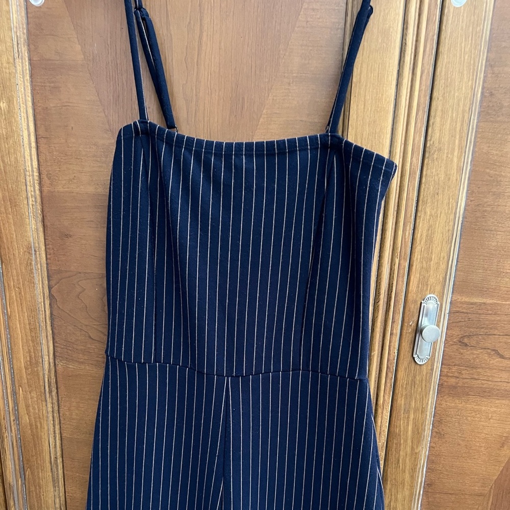 Blue and Orange Stripe Jumpsuit